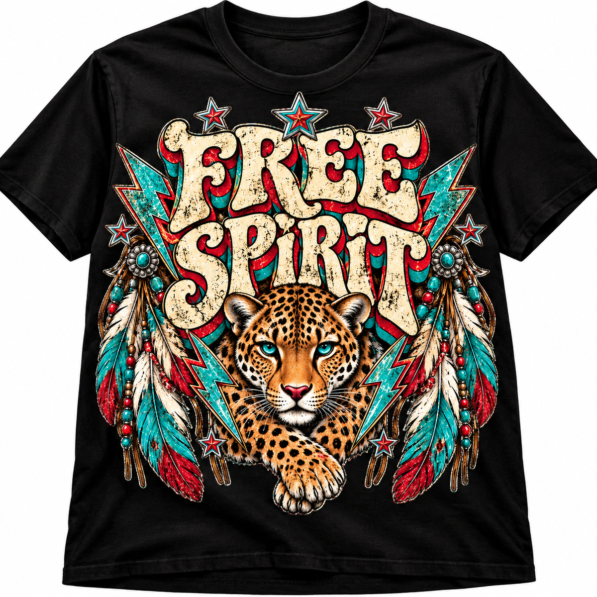 Free Spirit Western Leopard Tee